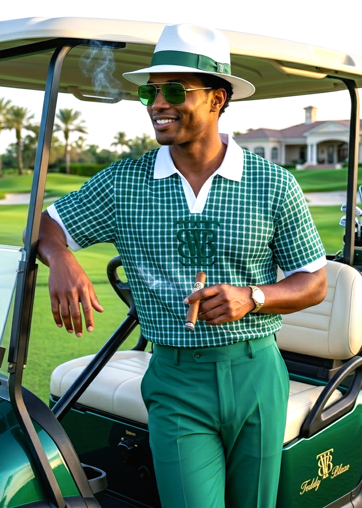 “The Ace Club” Unisex Lyocell Plaid Polo
