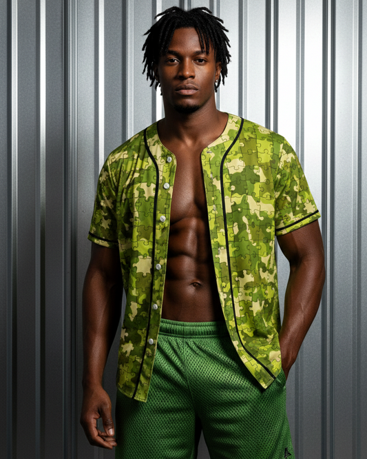 Camo Print Baseball Jersey.CAM1