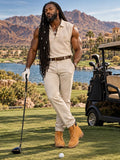 Cachet Linen Blend Sleeveless Golf Polo