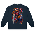 Meet the Teddy Blaze Brand Rising Jumper, a heavyweight cotton-rich unisex sweatshirt featuring Teddy Blaze Samurai artwork and the signature Brand Rising emblem.