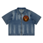 SDB Vintage Washed Zip Denim Shirt | Teddy Blaze University