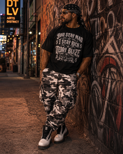 YOU STAY MAD FRENCH TERRY RAW EDGE TEE