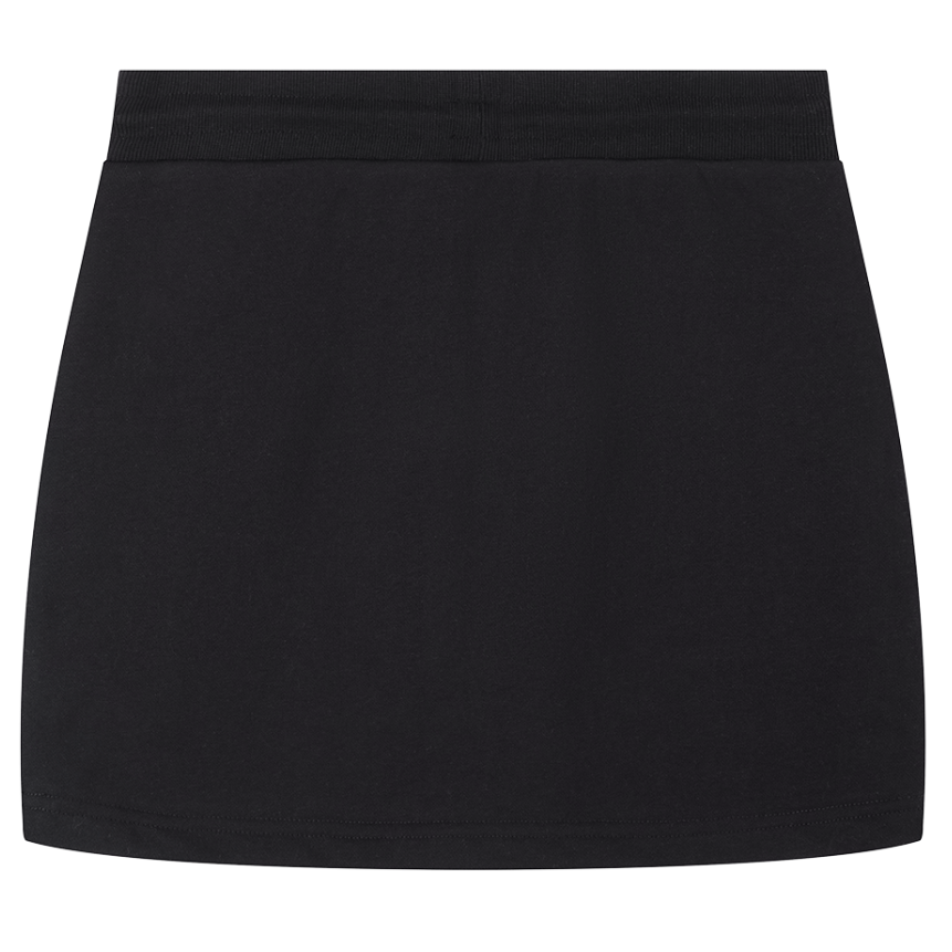 Elevate your casualwear with the Teddy Blaze Sin City Sacred Drawstring Skirt. Black fleece mini skirt, adjustable drawstrings, and tattoo praying hands graphic. Shop NYC to Vegas style.