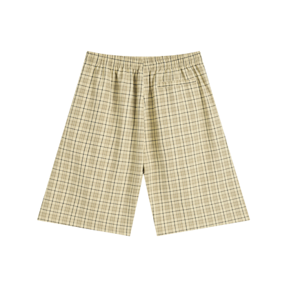 81C Plaid Wide Leg Shorts | Teddy Azure