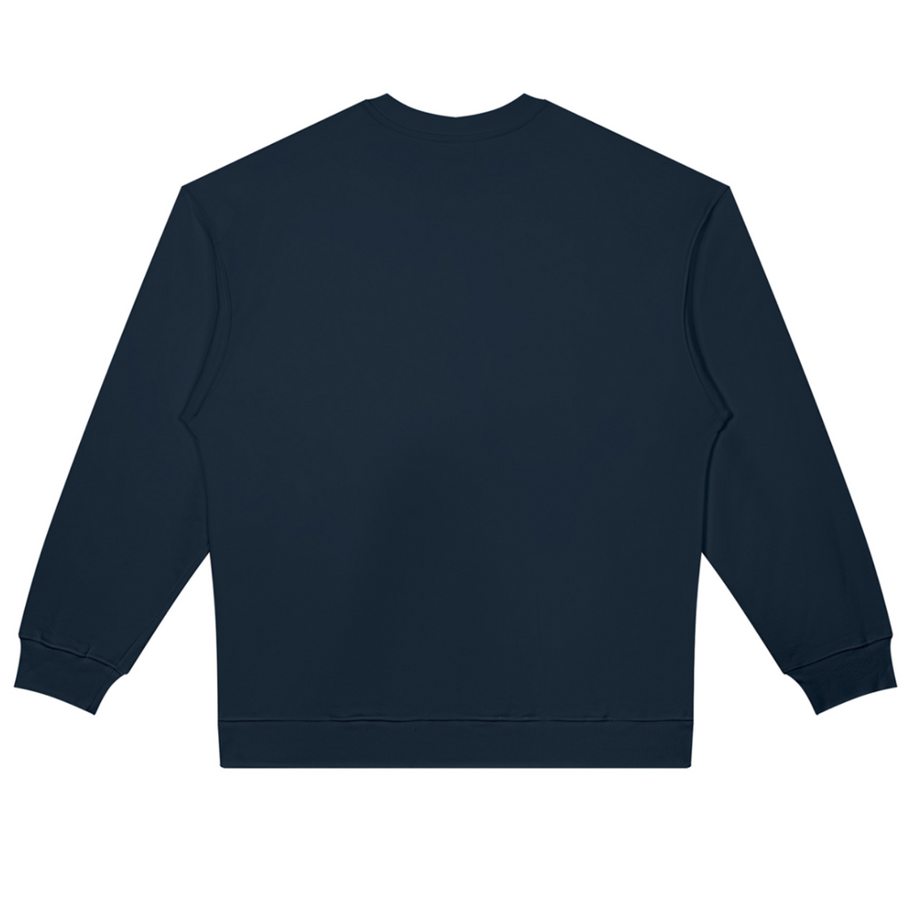 Shop the Bearfather of Vegas Oversized Jumper by Teddy Blaze. 380 GSM midnight navy fleece sweatshirt featuring brand personification The Bearfather from The Mature Mocha Collection.