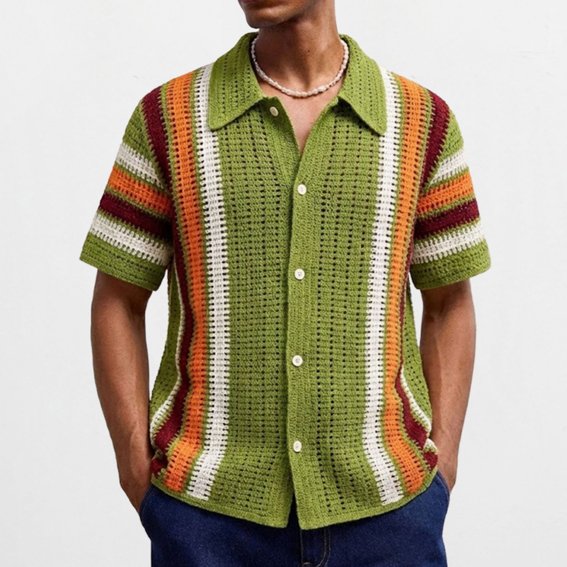 Vibrant Avocado Crochet Cabana