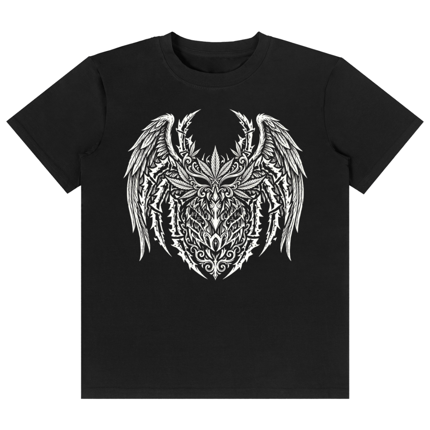 Black t-shirt with 'zerosix' logo on a white background