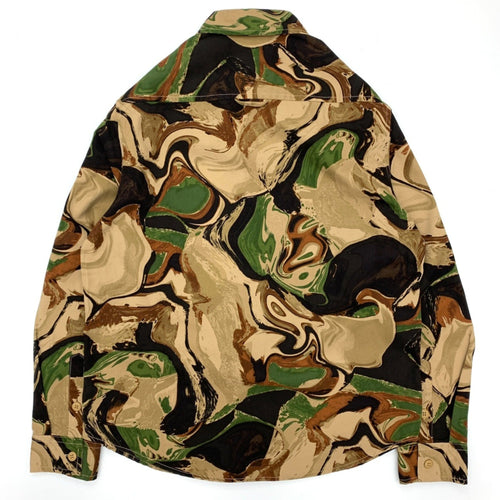 Shop the Teddy Blaze Nomad Marbled Camo Utility Shirt, a 100% cotton men's overshirt featuring abstract woodland camouflage, four utility pockets and relaxed workwear styling.