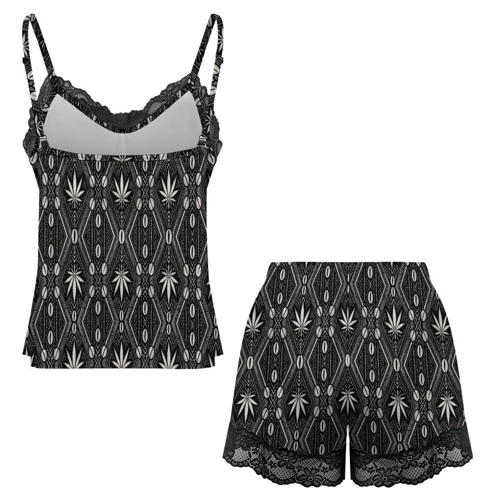 DaChek Lace-Trim Cami Shorts Pajama Set | DA CRUZ LOUNGEWEAR