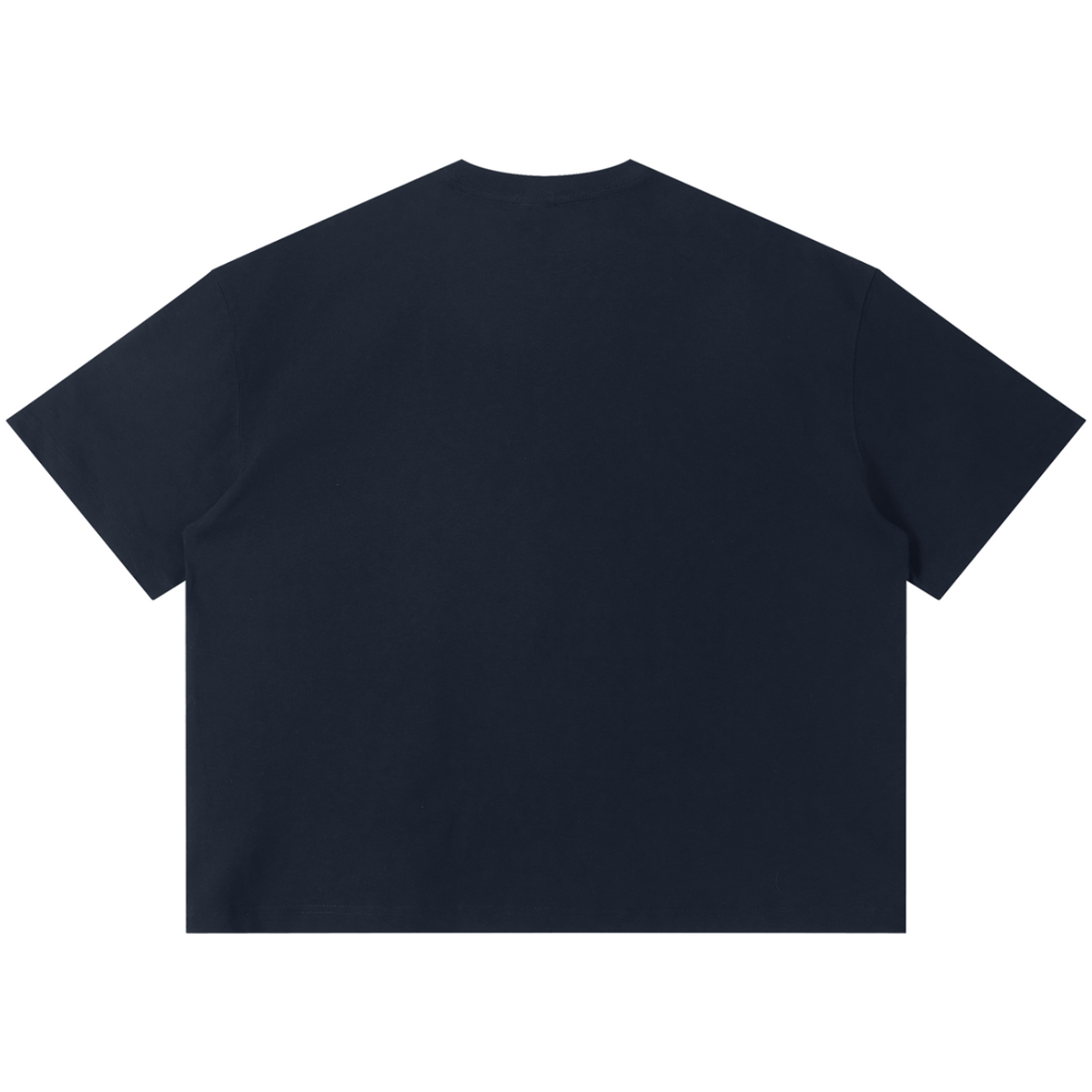 Shop the Signature Boxy Tee by Teddy Blaze. 220 GSM cotton-poly oversized drop-shoulder t-shirt with yellow script logo from TOPS BY TEDDY BLAZE.