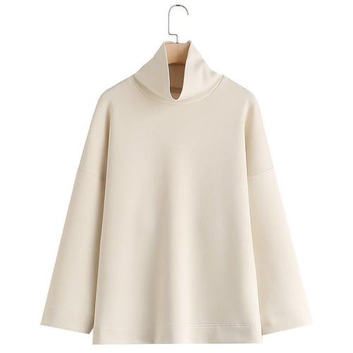 Shop the Architectural Funnel Neck Oversized Top by Teddy Blaze. Heavyweight cotton double-knit pullover with a notched collar from THE IVY WOMAN collection.