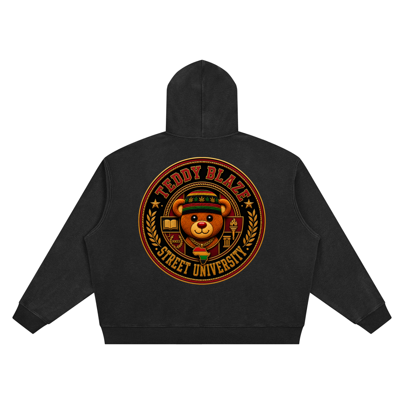 Signature Vintage Boxy Waffle Knit Hooded Jumper | VERY TEDDY