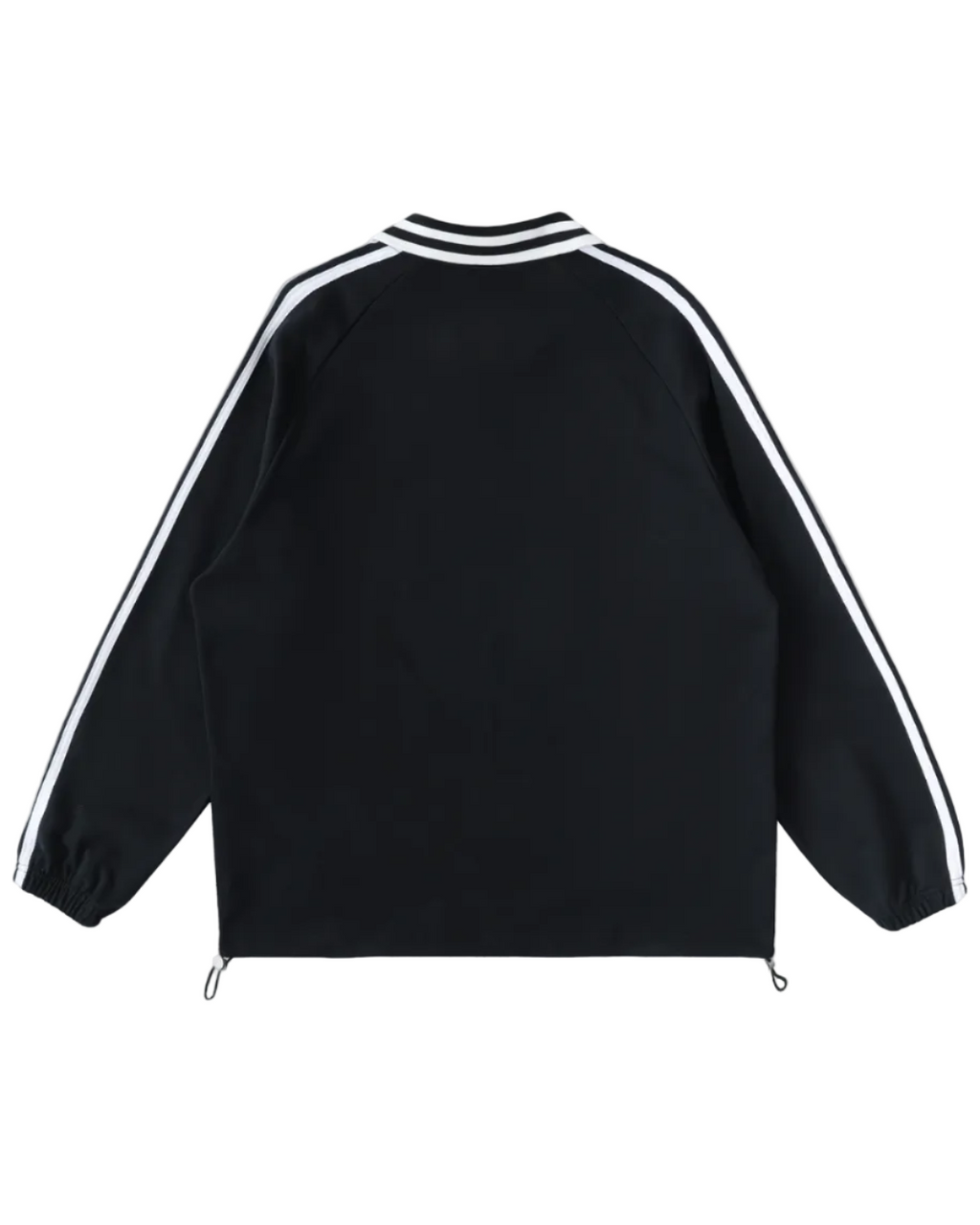 Shop the Iron + Ivy DaCruz Contrast Trim Long Cotton Polo by Teddy Blaze. Heavyweight 380 GSM black cotton polo featuring an gothic Iron Cross bear graphic and cinch drawstring hem.