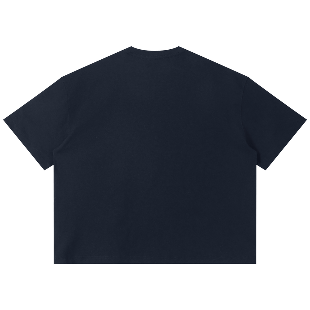 Shop the Team Dragon Boxy Tee by Teddy Blaze. 220 GSM cotton-poly oversized drop-shoulder t-shirt with samurai dragon graphic from TOPS BY TEDDY BLAZE.