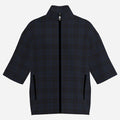 Shop the Bailey Tartan Windbreaker by Teddy Blaze, featuring lightweight four-way stretch fabric, tonal plaid, half sleeves and a sharp stand collar.