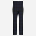 Shop Bailey Tartan Straight Leg Pants by Teddy Blaze, crafted in 260 GSM English Cloth with tonal plaid and a clean Black Ivy straight-leg silhouette.