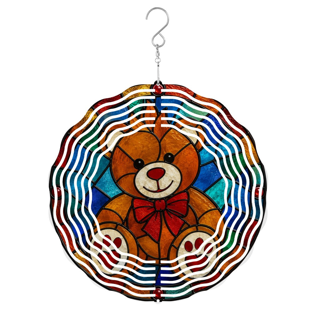 Add Bearatoo to your space with this colorful 9.8-inch iron wind chime, a playful hanging accent from the Teddy Blaze CRUZ COLLECTION.