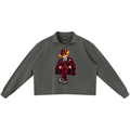 Shop the Bearfather of Vegas Mineral Wash Cotton Rugby Shirt by Teddy Blaze. 380 GSM mineral wash cotton pullover featuring brand personification The Bearfather from The Mature Mocha Collection.