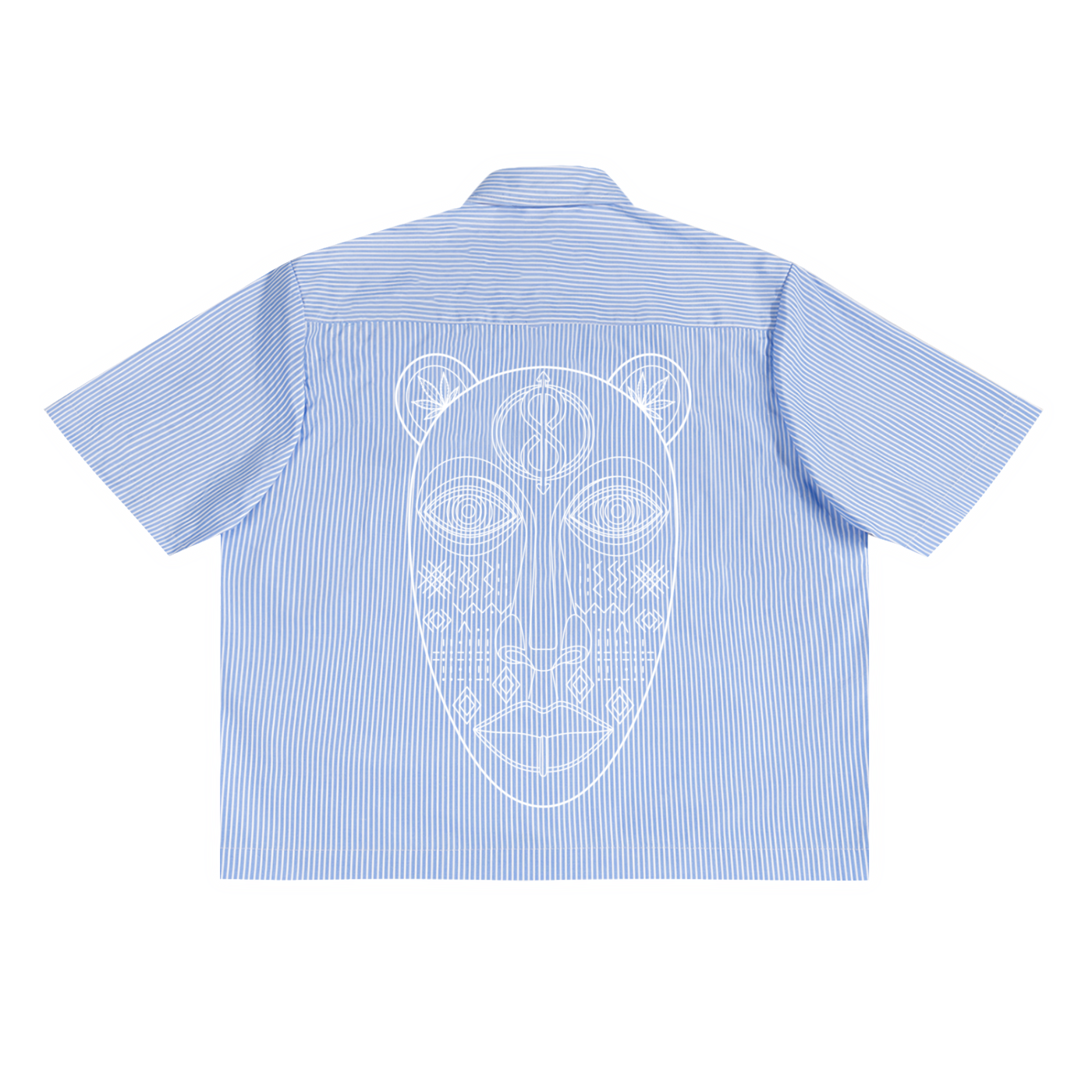 Bear Leaf Culture Boxy Seersucker Camp Shirt | BEARATOO