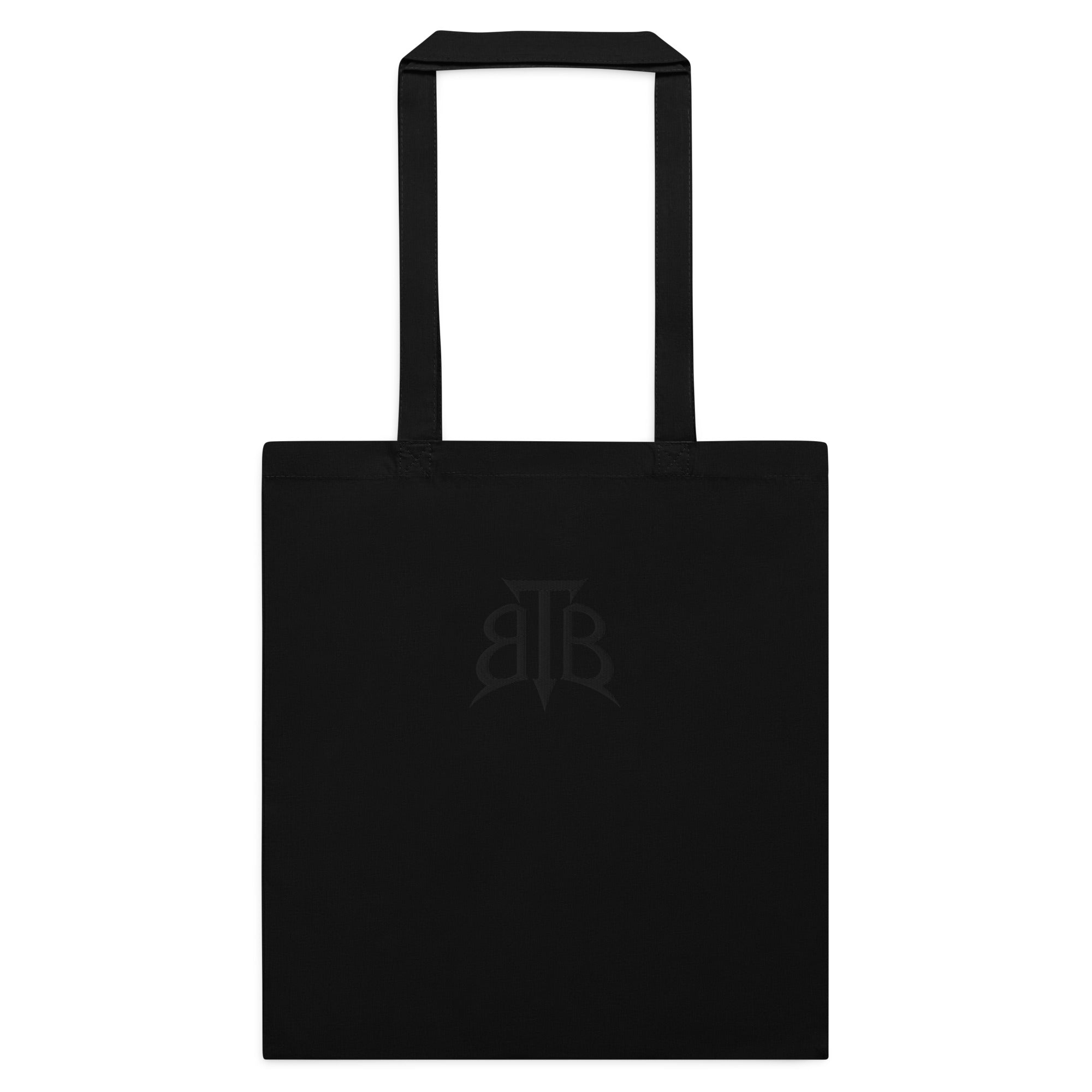 Shop the BlazeCrest Embroidered Cotton Tote by Teddy Blaze. Tonal black 100% cotton tote bag featuring THE BLAZECREST from The Mature Mocha Collection.
