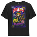 Shop the Blazeberry Wraps Gateway Tee by Teddy Blaze. 180 GSM stretch-cotton loose-fit black graphic t-shirt with vintage wrap artwork from GATEWAY TEES.