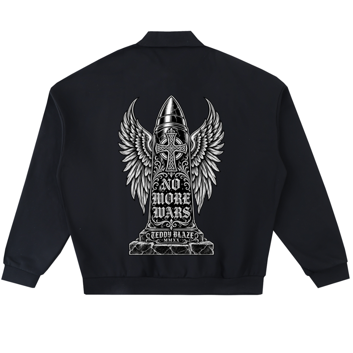 No More Wars Fleece Long Button Polo