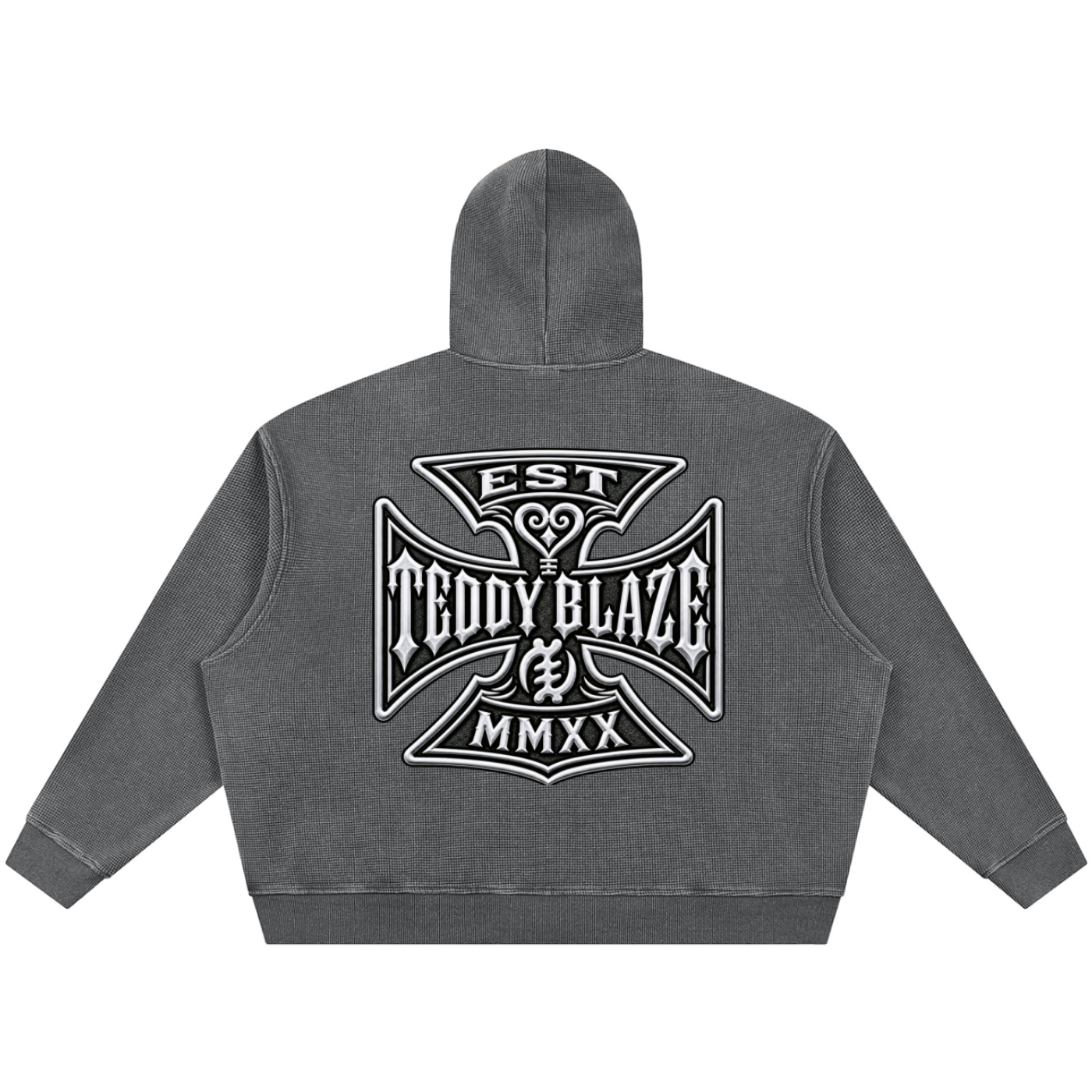 DaCruz Signature Vintage Wash Boxy Waffle Knit Zip Hoodie | MEN OF BLAZE