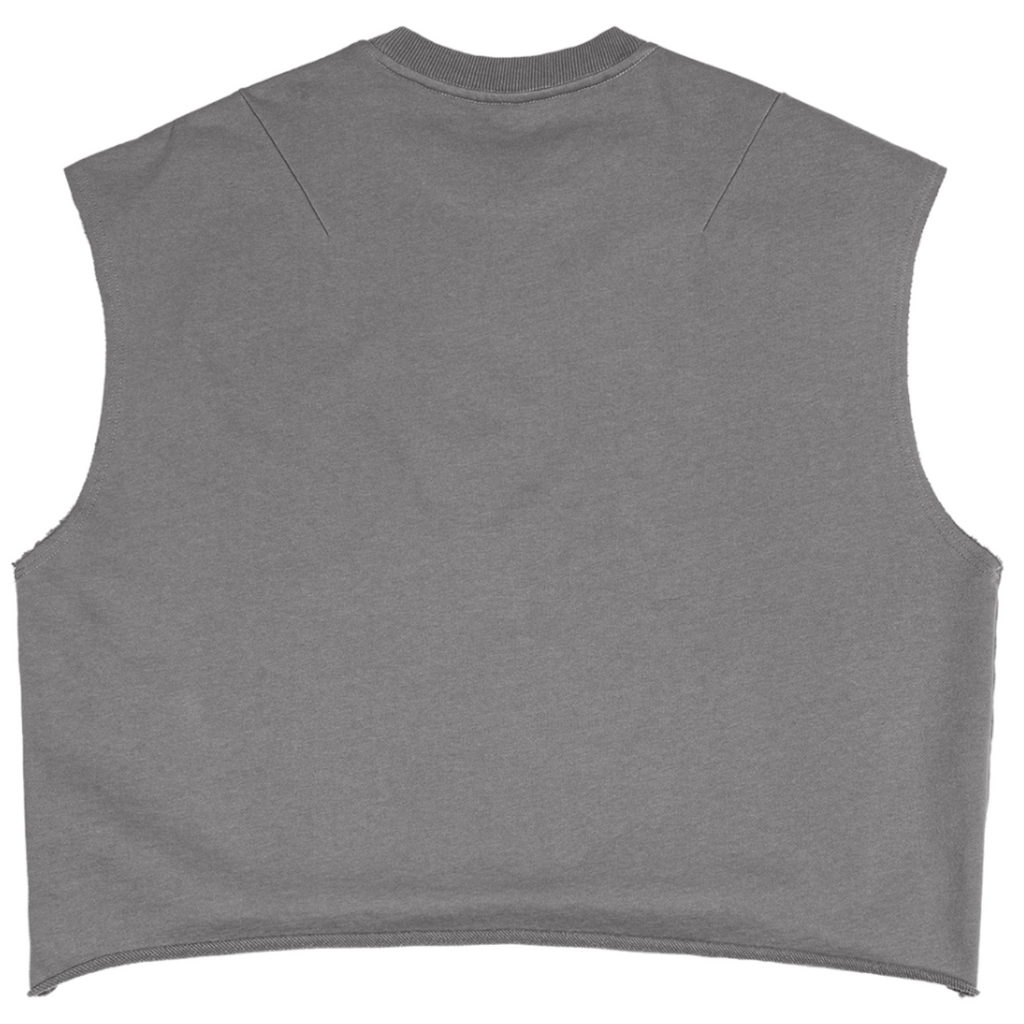 Shop the DaCruz French Terry Boxy Tank by Teddy Blaze, a heavyweight unisex sleeveless top in 340GSM cotton-rich French terry with an oversized DaCruz graphic.