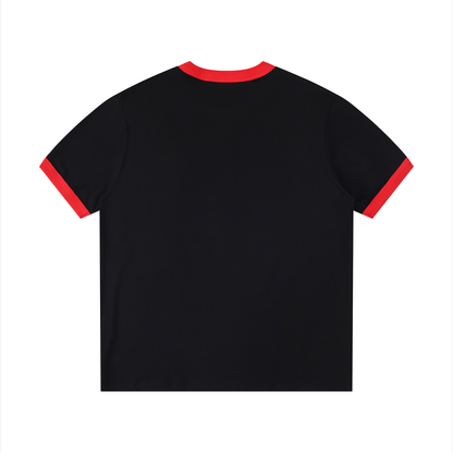 CONTRAST TRIM RIBBED 702 TEE