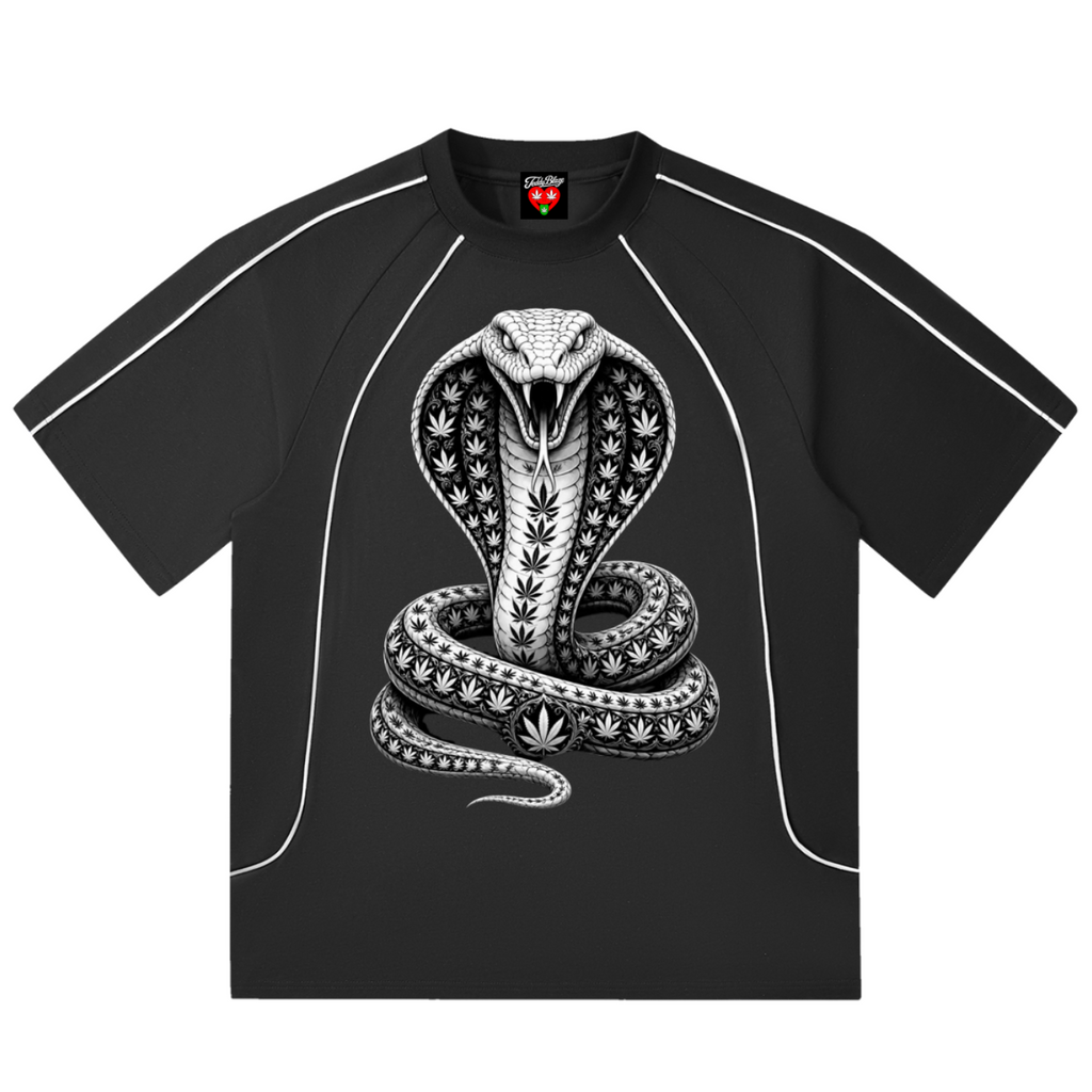 A black short-sleeve athletic t-shirt with white piping details and white printed graphics on the front, including the text 'Trust the process.', the number '13', and 'SIRAGE'.