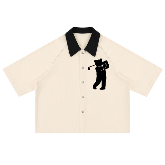 The Golfer Color Block Boxy Cabana | Teddy Blaze Blue Label