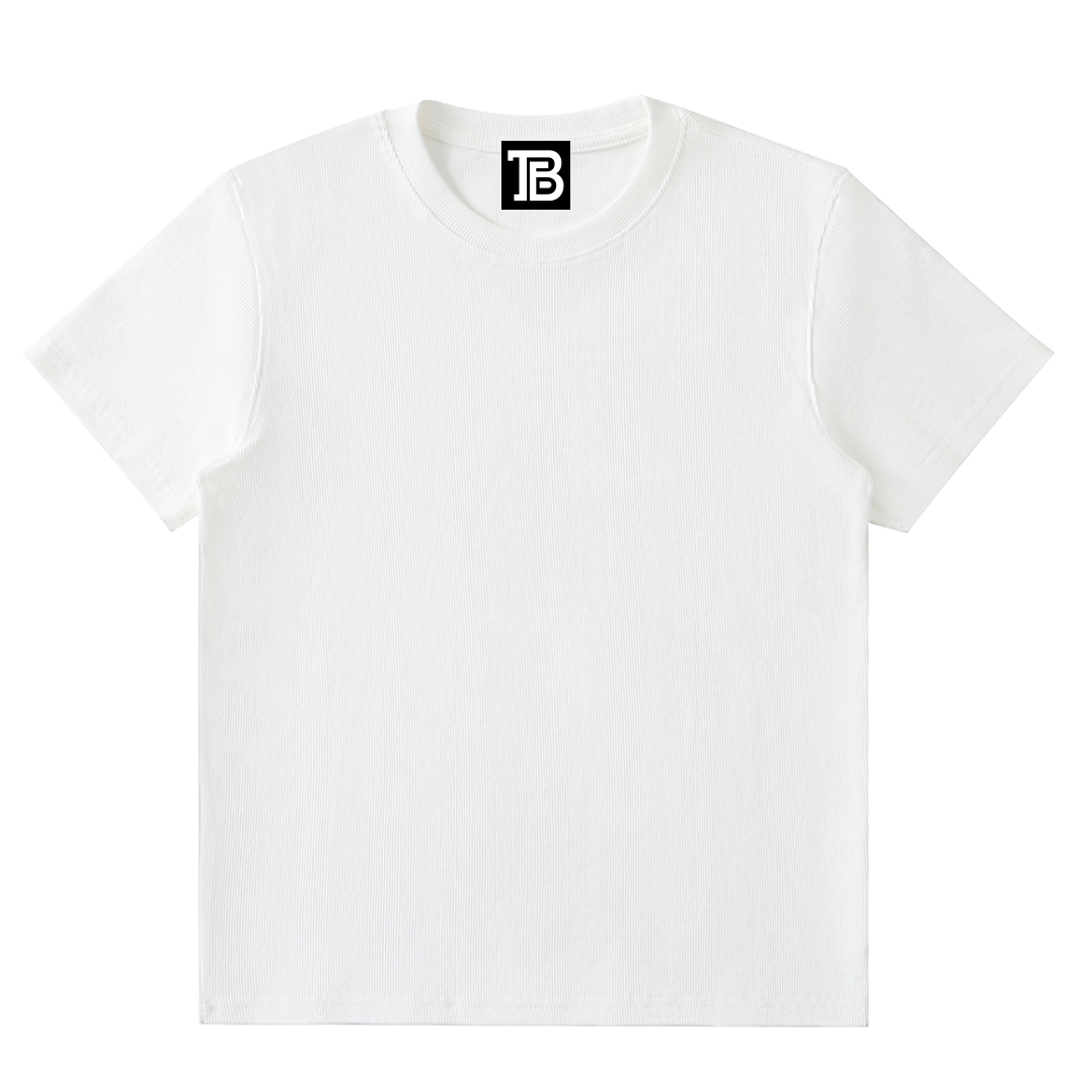 Cachet Ribbed Fitted Crop Tee
