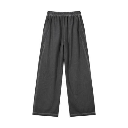 Signature Vintage Wash Wide Leg Mesh Sweatpants | The BK Collection