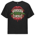 Shop the Craven Gateway Tee by Teddy Blaze. 180 GSM stretch-cotton loose-fit black t-shirt with vampire lips graphic from GATEWAY TEES.