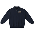 Navy blue sweatshirt with 'alpha sigma alpha' text on a white background