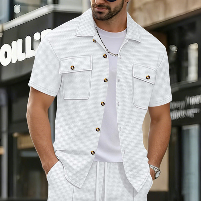 Waffle Knit Utility Cabana Shirt