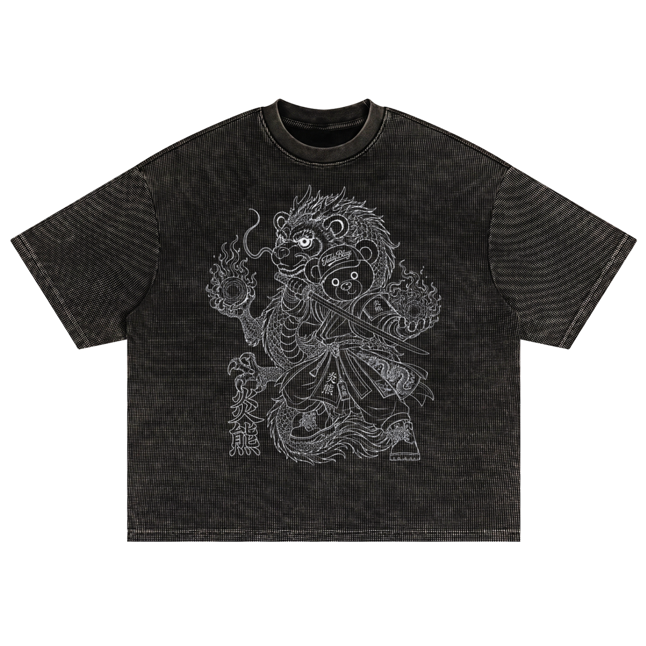 Team Dragon Waffle Knit Boxy Tee | AFRO ANIME