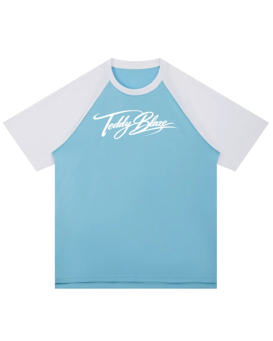 Contrast Raglan Sleeve Mesh T-Shirt