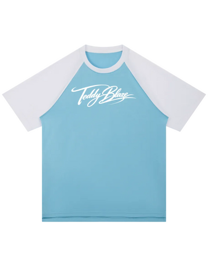 Contrast Raglan Sleeve Mesh T-Shirt