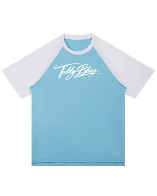 Contrast Raglan Sleeve Mesh T-Shirt