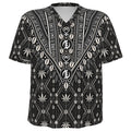 The DaChek Dashiki combines Teddy Blaze's signature textile with cowrie and Adinkra-inspired ornamentation, short sleeves and functional patch pockets.