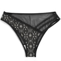 Sheer milk-silk and mesh panties featuring DaChek, asymmetric straps and flexible stretch from Teddy Blaze’s NAKED CITY+ COLLECTION.