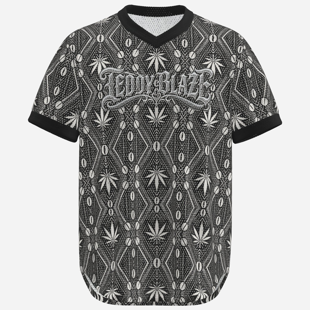 Shop the DaChek V-Neck Sports Tee by Teddy Blaze, crafted in 170 GSM polyester with all-over DaChek and the Teddy Blaze Signature across the chest.