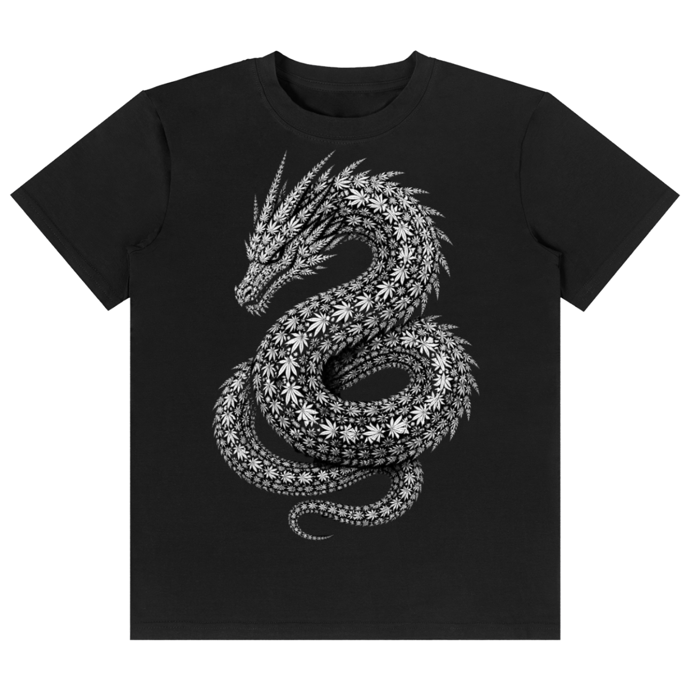 Shop the DaCruz Dragon Classic Tee by Teddy Blaze. 180 GSM cotton-spandex stretch tee featuring a botanical leaf dragon print and DaCruz cross back emblem from the TOPS line of The Mature Mocha Collection.