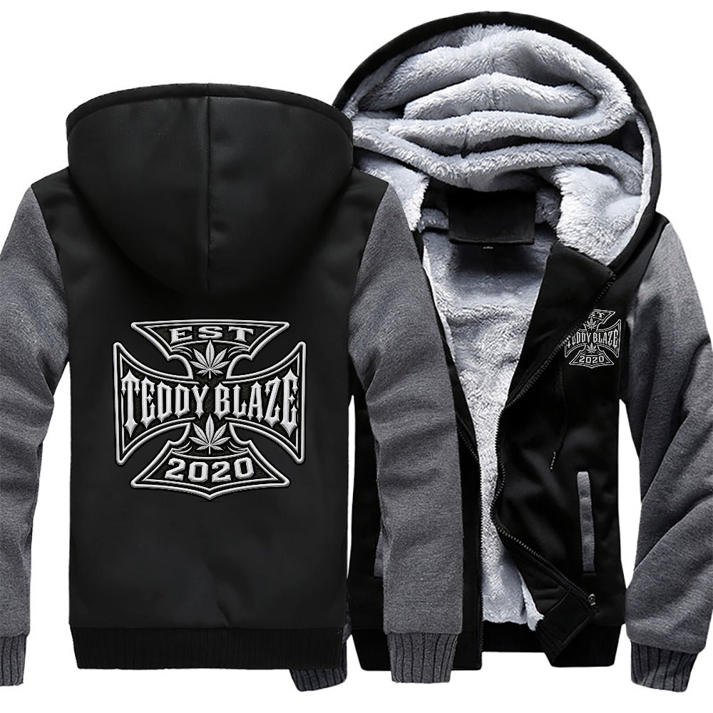 Shop the DaCruz Fleece Lined Zip Hoodie by Teddy Blaze. 260 GSM thermal sherpa-lined zip jacket with Maltese cross graphics from WE OUTSIDE! OUTERWEAR.