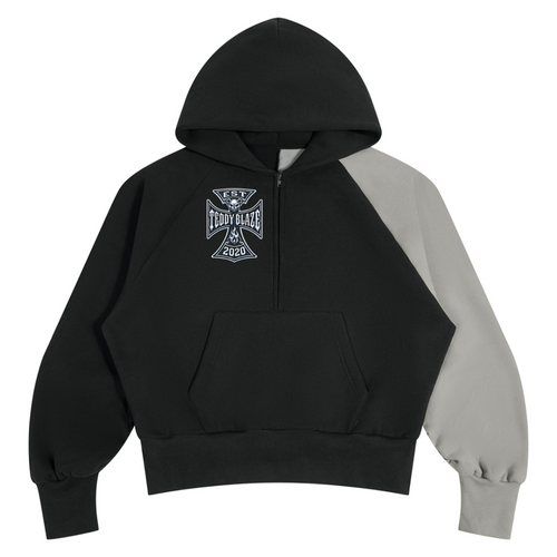 Shop the DaCruz Freedom Color-Block Fleece Hooded Jumper by Teddy Blaze. 350 gsm fleece half-zip hoodie featuring the DaCruz cross crest and Freedom back wings graphic.