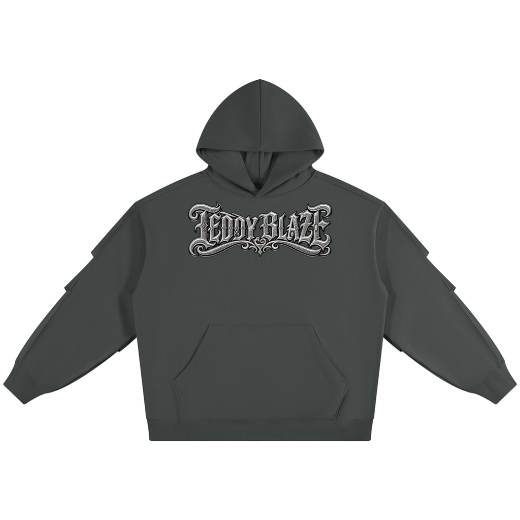 DaCruz Signature Heavyweight Ruched Sleeves Hooded Jumper | MEN OF BLAZE