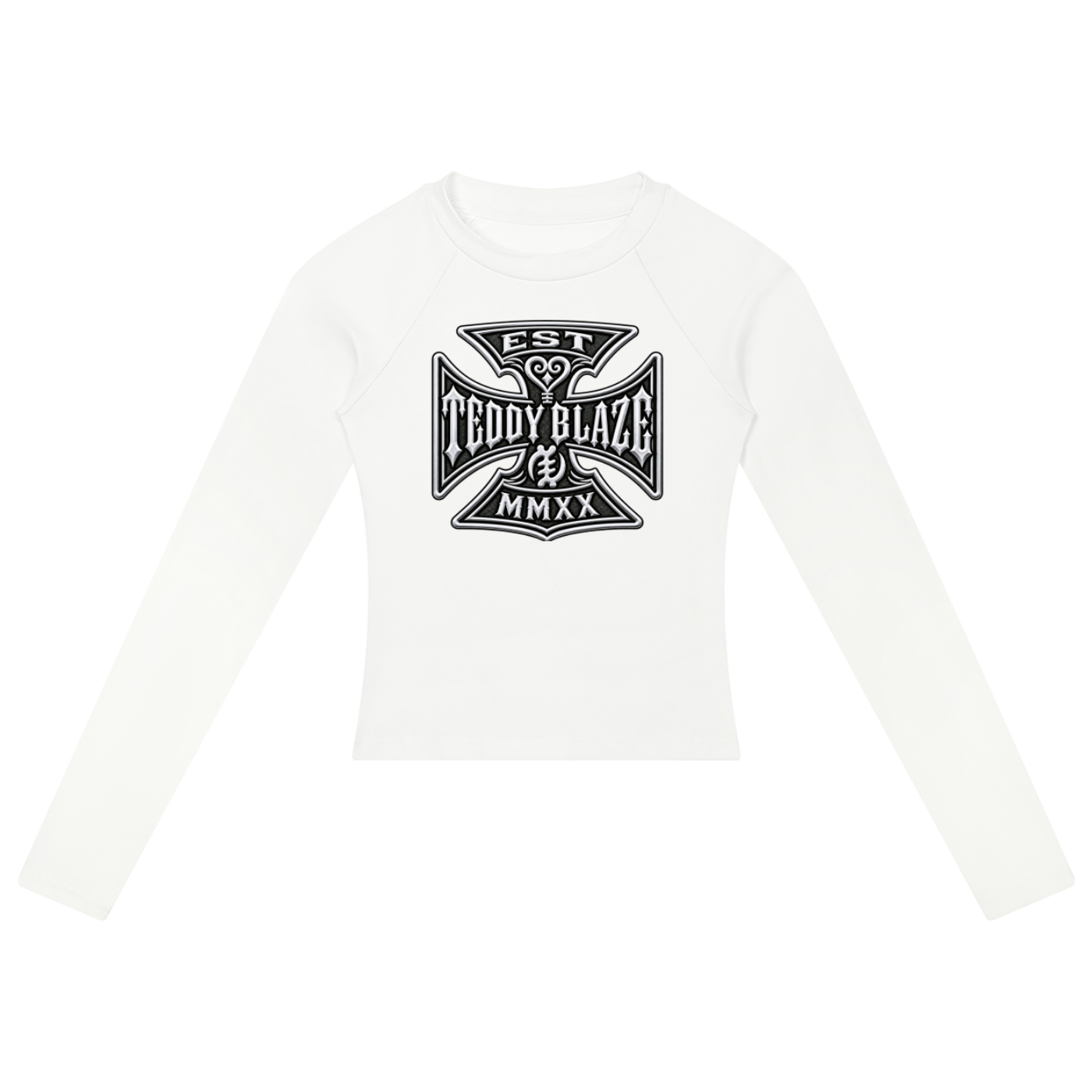 Shop the Teddy Blaze DaCruz Slim Raglan Jumper, a cotton-rich women’s fitted top with long raglan sleeves, stretch comfort and signature DaCruz artwork.