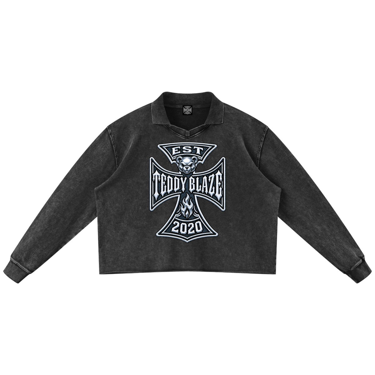 Shop the DaCruz Snow Wash Rugby Shirt by Teddy Blaze. Heavyweight 380 gsm snow-wash cotton long-sleeve rugby top featuring a lapel collar and bold DaCruz front crest.