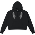 Shop the DaCruz V-Neck Hooded Jumper by Teddy Blaze. Heavyweight 360 gsm fleece hoodie featuring a split slit neck, front cross prints, and iconic DaCruz back emblem.